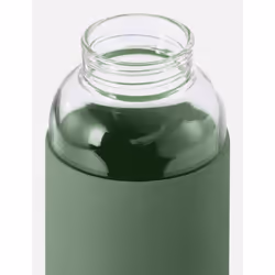 black+blum GR-WB-M010 borraccia Uso quotidiano 0,6 ml Vetro, Nylon, Polipropilene (PP), Silicone, Acciaio inox Oliva