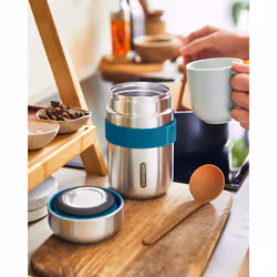 black+blum BAM-FFB-S010 recipiente per cibo Rotondo Fiaschetta 0,4 L Oliva, Acciaio inox 1 pz - Vista aggiuntiva 4