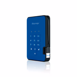 iStorage diskAshur 2 disco rigido esterno 1 TB 5400 Giri/min USB tipo A 3.2 Gen 1 (3.1 Gen 1) Blu - Vista aggiuntiva 3