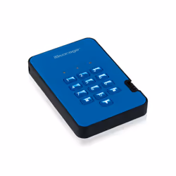 iStorage diskAshur 2 disco rigido esterno 1 TB 5400 Giri/min USB tipo A 3.2 Gen 1 (3.1 Gen 1) Blu - Vista aggiuntiva 4