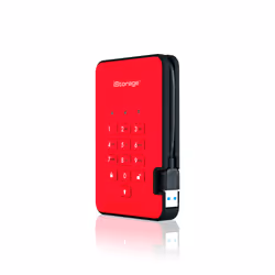 iStorage diskAshur 2 disco rigido esterno 500 GB 5400 Giri/min USB tipo A 3.2 Gen 1 (3.1 Gen 1) Rosso - Vista aggiuntiva 3