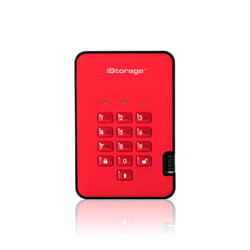 iStorage diskAshur 2 disco rigido esterno 2 TB 5400 Giri/min USB tipo A 3.2 Gen 1 (3.1 Gen 1) Rosso