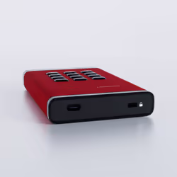 iStorage diskAshur3 HDD disco rigido esterno 1 TB USB tipo-C 3.2 Gen 1 (3.1 Gen 1) Rosso - Vista aggiuntiva 5