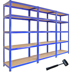 Monster Racking - Scaffale Q-Rax da 90cm, facile assemblaggio ad incastro senza bulloni, ripiani regolabili e capacità massima di 200 kg per ripiano,