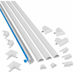 D-line - 3015KIT001, Nascondi Cavi, Canaline Elettriche, Canaline Per Impianti Elettrici, Canalina Passacavi tv, Canalina Coprifili - 4 x 1 m