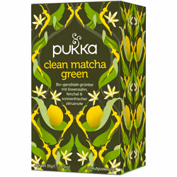 Pukka Clean Matcha Green, Tè alle erbe, 30 g, Dente di leone, Finocchio, Tè verde, Limone, Liquirizia, CE, 1 pz, Scatola di c ...