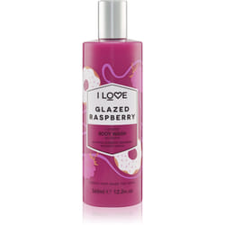 I LOVE Glazed Raspberry 360 ml Gel doccia Corpo Ciambella, Lampone, Fragola, Vaniglia