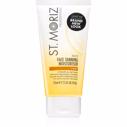 L'autoabbronzante per il viso St. Moriz Daily Tanning dona alla pelle un'abbronzatura perfetta e naturale.