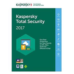 Kaspersky Total Security 2017, 3U, 1Y Sicurezza antivirus Full 3 licenza/e 1 anno/i