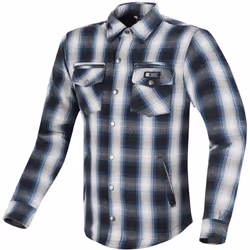 Merlin Madison Camicia da donna in moto, blu-beige, dimensione L per donne - Vista aggiuntiva 2