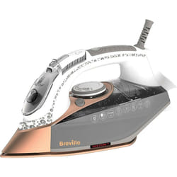 Breville - diamondxpress 2800W Ferro da Stiro, Piastra Multidirezionale in Ceramica Diamantata, Colpo 180 g, Getto Vapore Verticale 60g/min, Auto