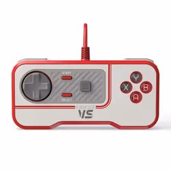 Blaze Evercade VS Wired Controller, Gamepad, D-pad, Pulsante Seleziona, Pulsante Avvio, Analogico, Cablato, USB, Rosso, Bianc ...