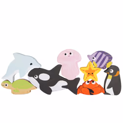 Le Toy Van Ocean Wooden Animals Stacking Toy
