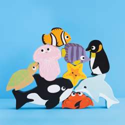 Le Toy Van Ocean Wooden Animals Stacking Toy - Vista aggiuntiva 4