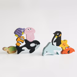 Le Toy Van Ocean Wooden Animals Stacking Toy - Vista aggiuntiva 6