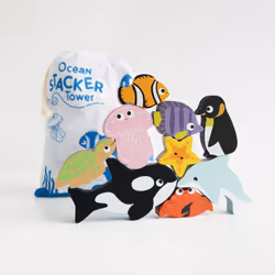 Le Toy Van Ocean Wooden Animals Stacking Toy - Vista aggiuntiva 7