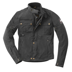 Merlin Barton II Giacca cerata moto, nero, dimensione XL per uomo