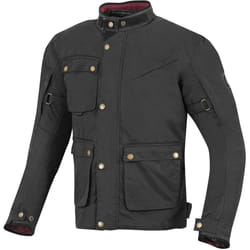 Merlin Expedition Giacca cerata moto, nero, dimensione S per uomo