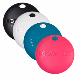 Boompods Boomtag, Articolo, Cercatore, Nero, Blu, Rosa, Bianco, Resistente all’acqua, IPX5, Find My
