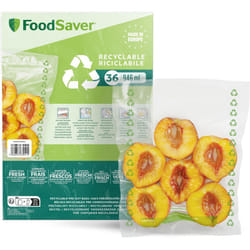 Foodsaver - FSBE4802X-01-36 Sacchetti Termosigillabili 100% Riciclabili per Macchina Sottovuoto Alimenti, Lavabili, Riutilizzabili, Resistenti alle