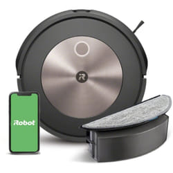 Irobot - Roomba Combo j5, Robot Aspirapolvere Lavapavimenti, Mappatura Intelligente, Wi-Fi, Rilevamento Ostacoli, 2 Spazzole in Gomma