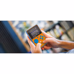 HyperMegaTech! Super Pocket Data East Edition console da gioco portatile 7,11 cm (2.8") Blu, Marrone - Vista aggiuntiva 4