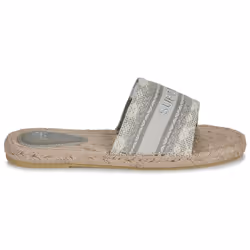Scarpe Superdry Mules Compensées Style Espadrille En Toile Beige - 37