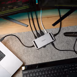 Targus DOCK429GL replicatore di porte e docking station per laptop Cablato USB4 Argento - Vista aggiuntiva 2