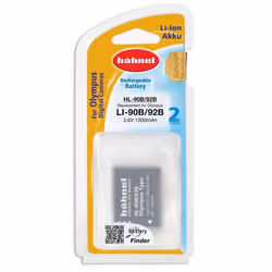 Hahnel HL-90B/92B, Olympus, 1200 mAh, 3,6 V, Ioni di Litio