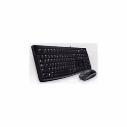 Logitech Desktop MK120, Cablato, USB, AZERTY, Nero, Mouse incluso
