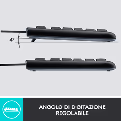 Logitech MK120 Combo Tastiera e Mouse con Filo per Windows, Mouse Ottico Cablato, Tastiera di Dimensioni Standard, USB Plug-and-Play, Compatibile con PC, Laptop - Vista aggiuntiva 7