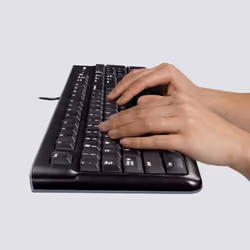 Logitech K120 Corded Keyboard tastiera Ufficio USB AZERTY Belga Nero - Vista aggiuntiva 6
