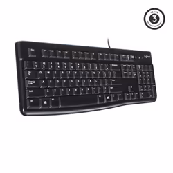 Logitech K120 Corded Keyboard tastiera Ufficio USB AZERTY Belga Nero - Vista aggiuntiva 7