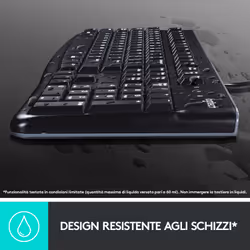Logitech K120 Tastiera con Cavo per Windows, USB Plug-and-Play, Dimensioni Standard, Resistente agli Schizzi, Barra Spaziatrice Curva, Compatibile con PC, Laptop - Vista aggiuntiva 5