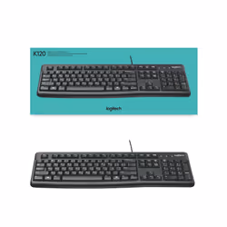 Logitech K120 Corded Keyboard tastiera USB QWERTZ Svizzere Nero - Vista aggiuntiva 7