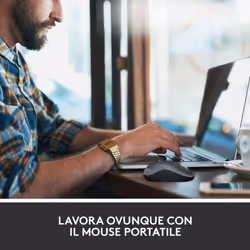 Logitech M185 Mouse Wireless, 2,4 GHz con Mini Ricevitore USB, Durata Batteria di 12 Mesi, Tracciamento Ottico 1000 DPI, Ambidestro, Compatibile con PC, Mac, Laptop - Vista aggiuntiva 4