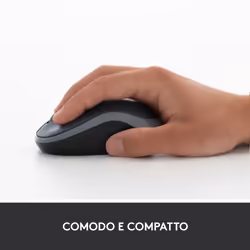 Logitech M185 Mouse Wireless, 2,4 GHz con Mini Ricevitore USB, Durata Batteria di 12 Mesi, Tracciamento Ottico 1000 DPI, Ambidestro, Compatibile con PC, Mac, Laptop - Vista aggiuntiva 7