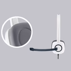 Logitech H150 Auricolare Cablato A Padiglione Ufficio Bianco - Vista aggiuntiva 4