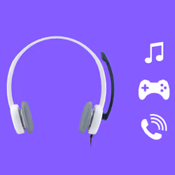 Logitech H150 Auricolare Cablato A Padiglione Ufficio Bianco - Vista aggiuntiva 5