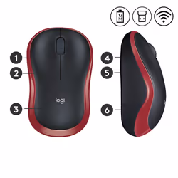 Logitech M185 mouse Ufficio Ambidestro RF Wireless Ottico 1000 DPI - Vista aggiuntiva 4
