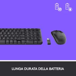 Logitech MK220 Combo Tastiera e Mouse Wireless Compatti per Windows, 2,4 GHz Wireless con Ricevitore USB Unifying, Durata Batteria di 24 Mesi, Compatibile con PC, Laptop - Vista aggiuntiva 5