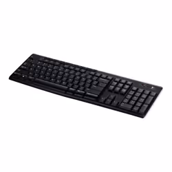 Logitech Wireless Keyboard K270, Full-size (100%), Wireless, RF Wireless, QWERTY