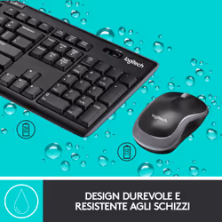 Logitech MK270 Combo Tastiera e Mouse Wireless per Windows, 2,4 GHz Wireless, Mouse Compatto, 8 Tasti Multimediali e di Scelta Rapida, Durata della Batteria 2 anni, per PC, Laptop - Vista aggiuntiva 4