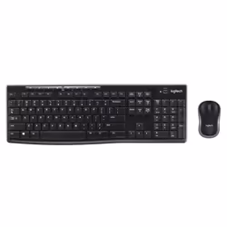 Logitech Wireless Combo MK270, Full-size (100%), Wireless, RF Wireless, Nero, Mouse incluso