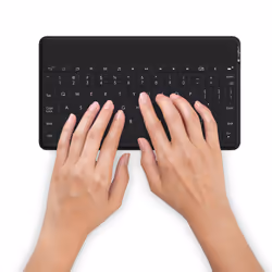 Logitech Keys-To-Go QWERTZ Svizzere Bluetooth Nero - Vista aggiuntiva 5