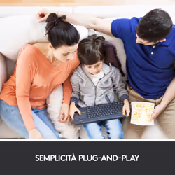 Logitech K400 Plus Tastiera Wireless Touch TV, Facili Controlli Multimediali e Touchpad Integrato, Tastiera HTPC per TV Collegata al PC, Windows, Android, Chrome OS, Laptop, Tablet - Vista aggiuntiva 6