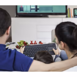 Logitech K400 Plus Tv tastiera Casa RF Wireless QWERTY Spagnolo Nero - Vista aggiuntiva 4