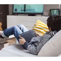 Logitech K400 Plus Tv tastiera Casa RF Wireless QWERTY Spagnolo Nero - Vista aggiuntiva 6