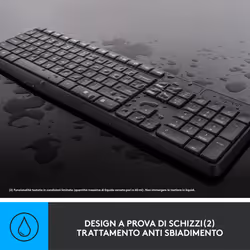 Logitech MK235 Combo Tastiera e Mouse Wireless per Windows, Ricevitore Unifying USB 2,4 GHz Wireless, 15 Tasti FN, Lunga Durata della Batteria, Compatibile con PC, Laptop - Vista aggiuntiva 5