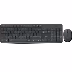 Logitech MK235 Wireless Keyboard and Mouse Combo, Full-size (100%), Wireless, RF Wireless, Grigio, Mouse incluso